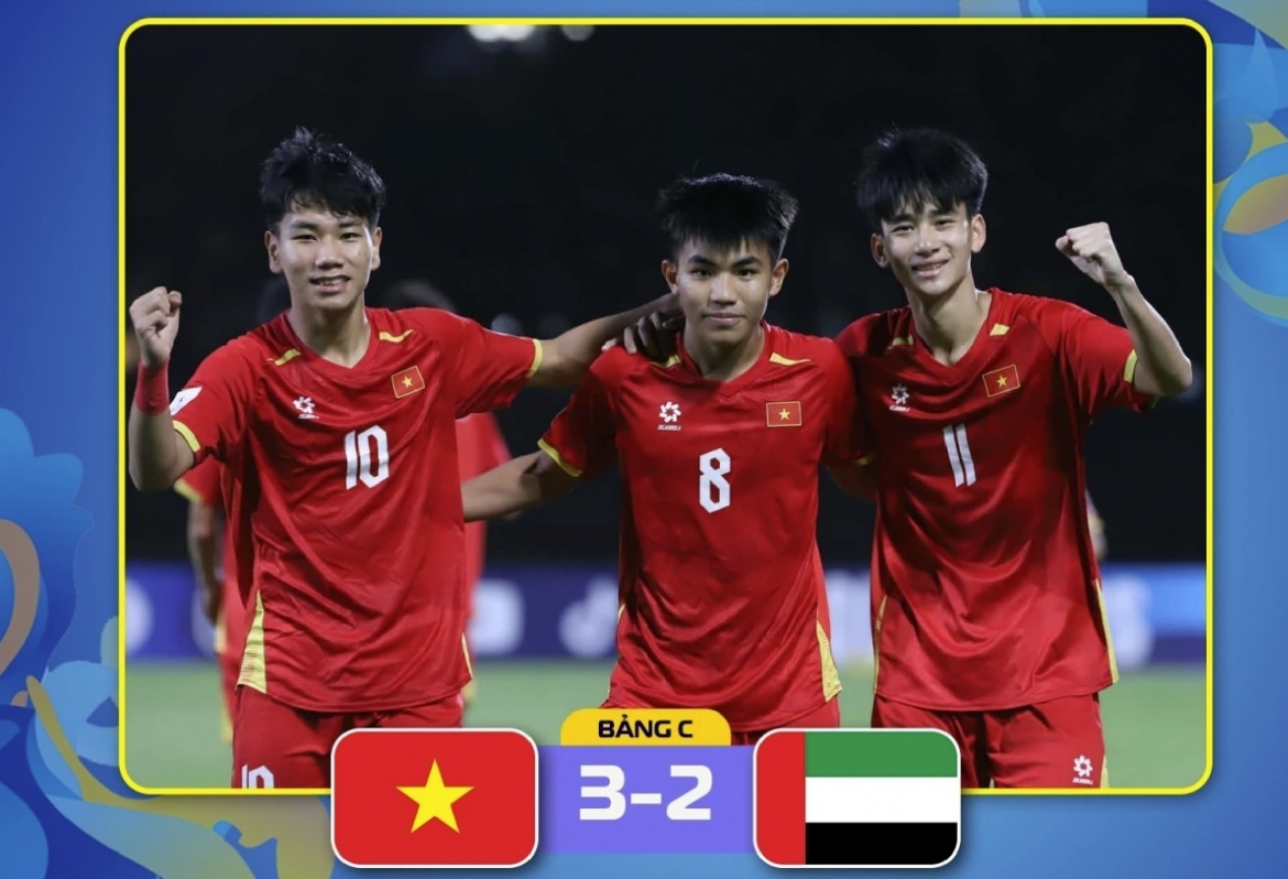Vietnam rally to beat UAE 3-2 and reach U17 World Cup